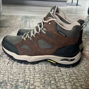 Skechers Brown and Black Men’s Arch Fit Hiking Boots